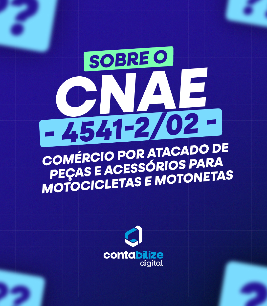 CNAE 4541-2/02 – Comércio por atacado de peças e acessórios para motocicletas e motonetas.