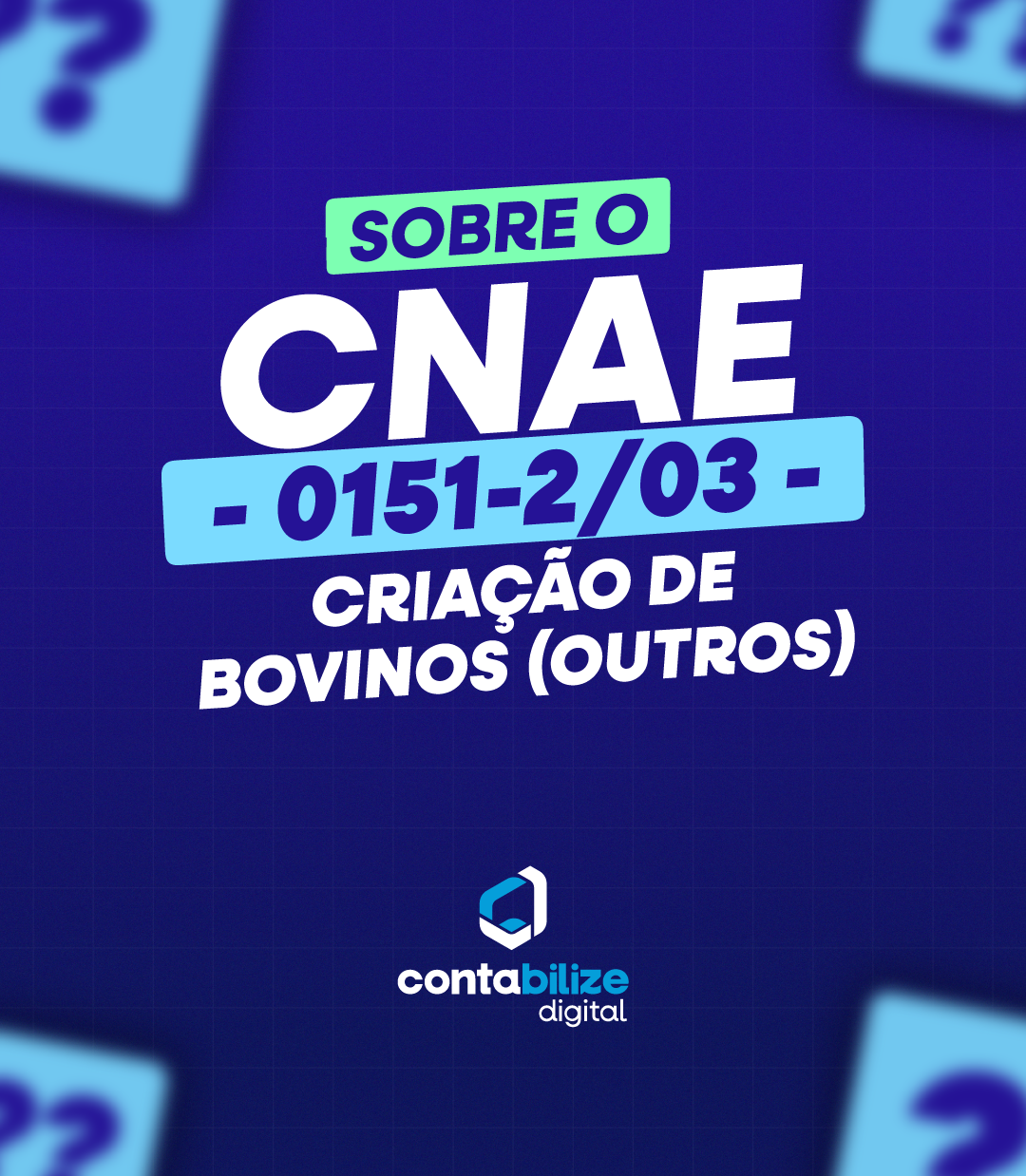 CNAE 0151-2/03 – Criação de bovinos (outros)