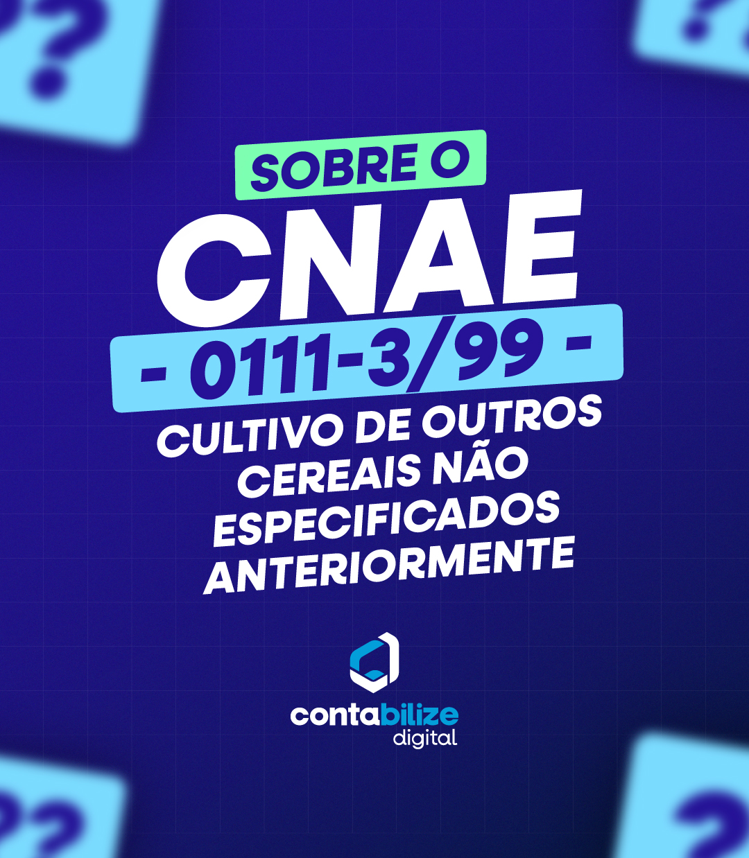 CNAE 0111-3/99 – Cultivo de outros cereais não especificados anteriormente.