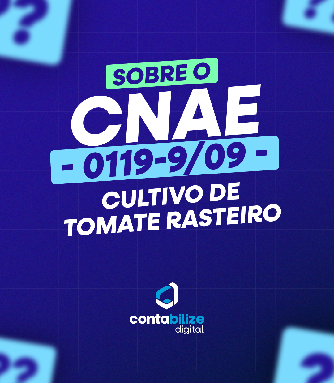 CNAE 0119-9/09 – Cultivo de tomate rasteiro.